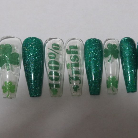 100% Irish- press on nail set - Picture 7 of 9